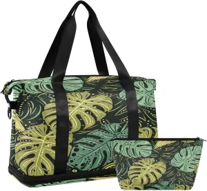 Kigai Vintage Lemon Gym Bag for Women & Men,Waterproof Weekender Overnight Bag with Shoes Compartment Sports Duffel Bag for Gym Yoga Swimming Camping