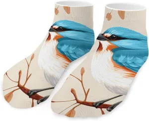 Kingfisher Bird Printed Ankle Socks No Show Sock Low-Cut Athletic Socks for Men Women 1 Pair