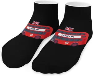 London Double Decker Bus Printed Ankle Socks No Show Sock Low-Cut Athletic Socks for Men Women 1 Pair