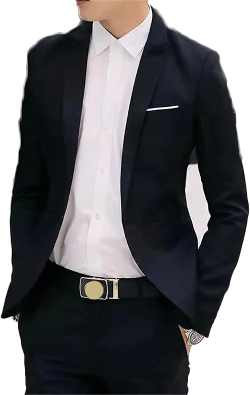 Men's Suit Jacket One Button Slim Fit Sport Coat Business Daily Blazer