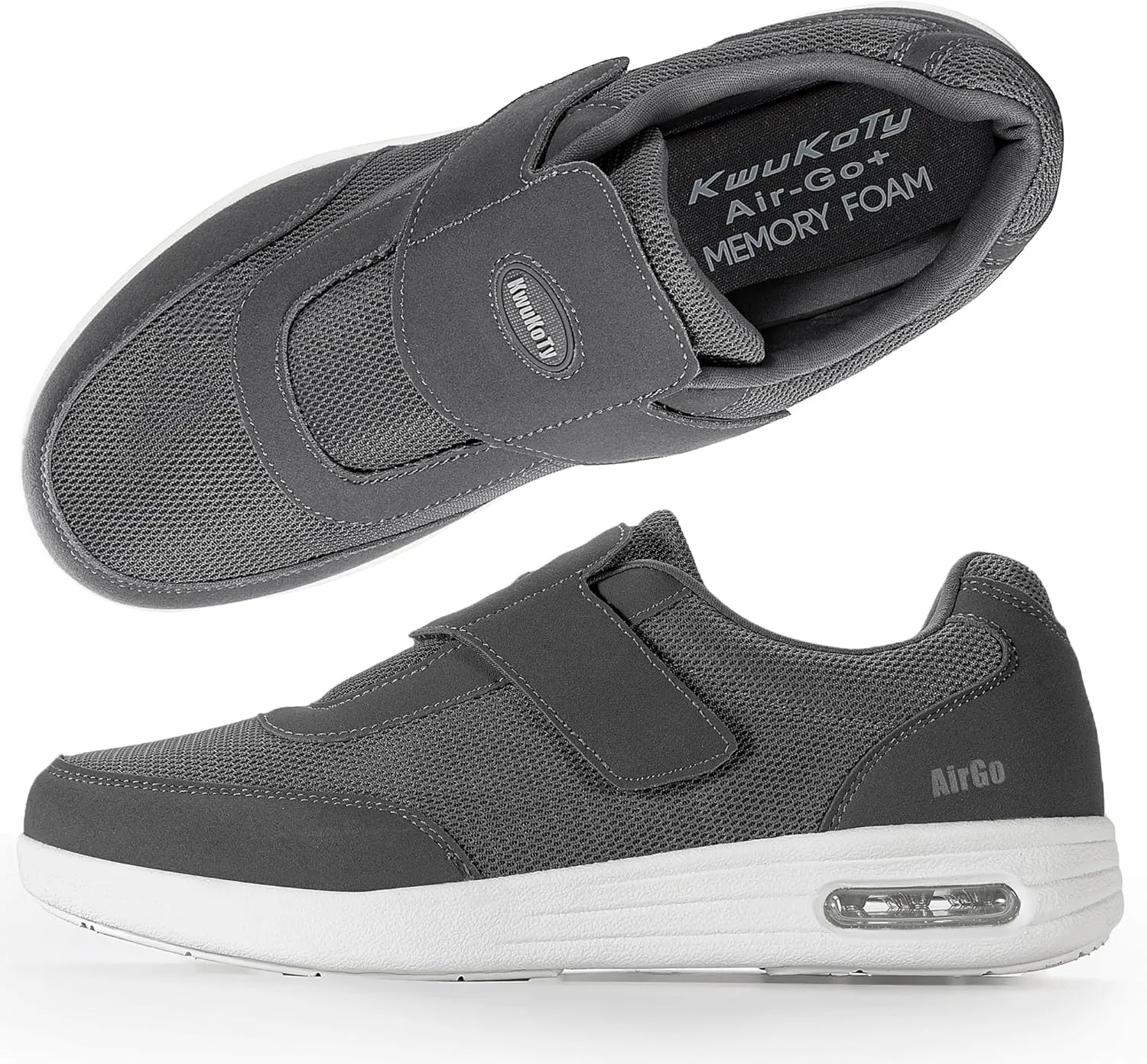 Men's Wide Diabetic Shoes with Air Cushion | Relax Series, Comfort for Swollen Feet, Bunions, Edema |Size 7-13 Wide