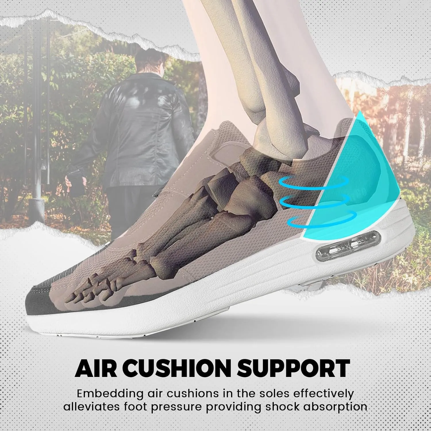 Men's Wide Diabetic Shoes with Air Cushion | Relax Series, Comfort for Swollen Feet, Bunions, Edema |Size 7-13 Wide