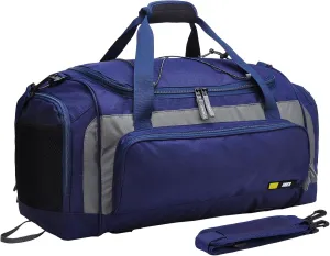 MIER Gym Bag Sports Duffel Bag for Men and Women with Shoes Compartment, Weekend Overnight Bag, Carry on, Blue-60l, XLarge, Travel Duffle