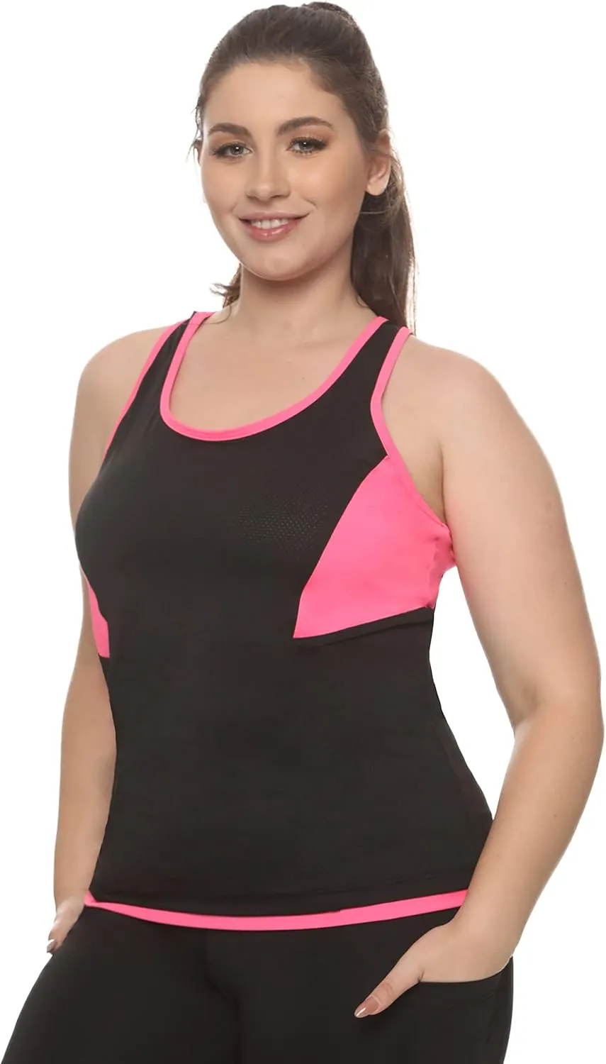 Nirlon Athletic Tops for Women - Regular & Plus Size Womens Workout Tops for Gym & Yoga (30003)