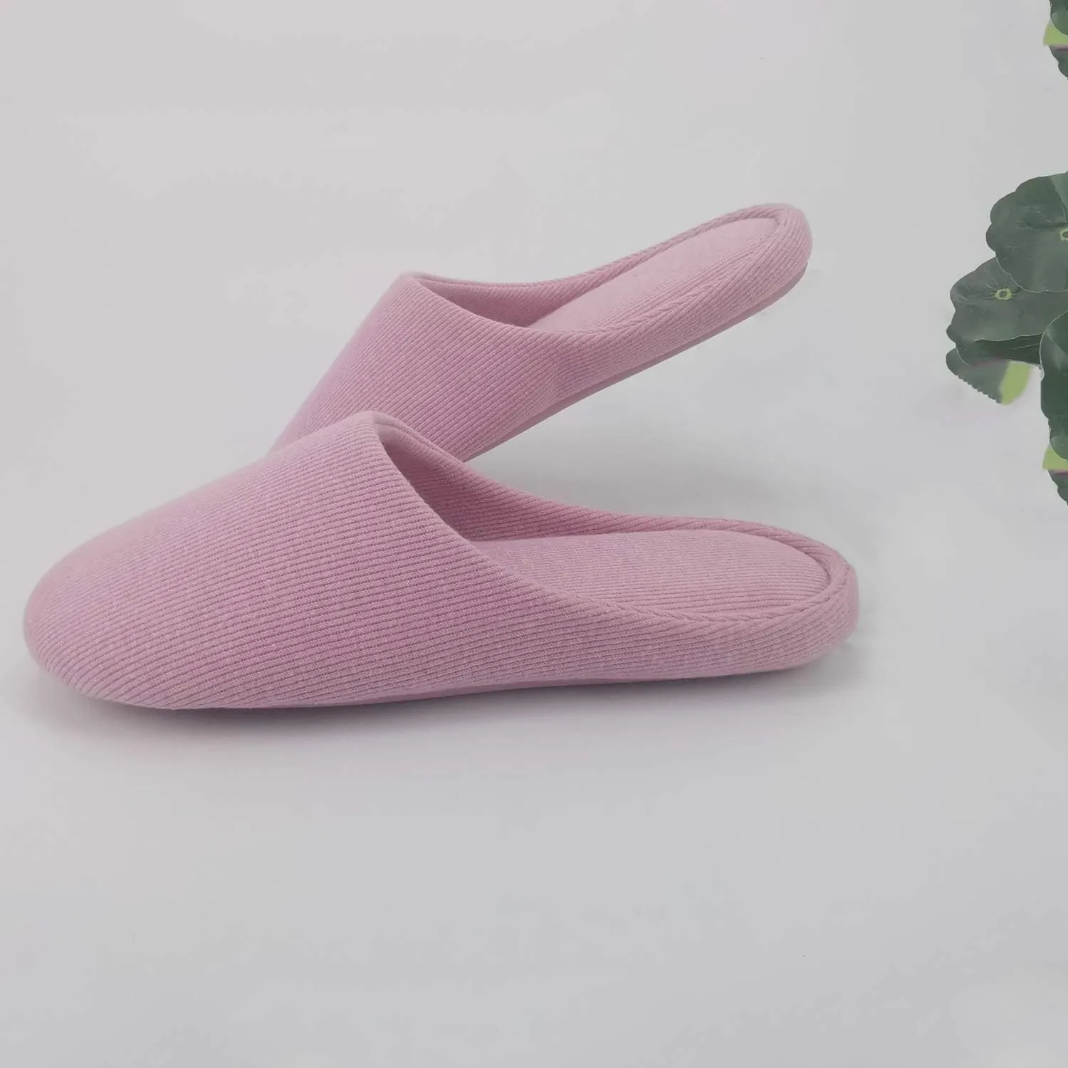 ofoot Women's Non-Slip House Slippers - Lightweight Cotton Memory Foam Indoor Slip-On, Machine Washable & Foldable Travel Design for Home, Yoga, Narrow/Wide Fit Options