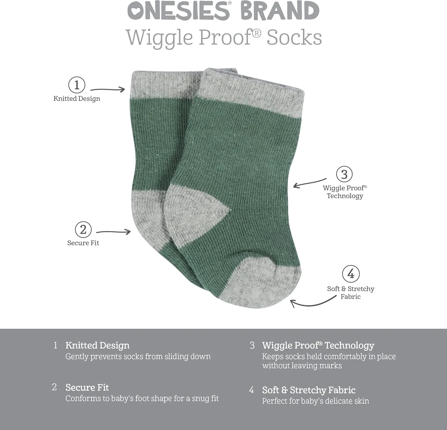 Onesies Brand Unisex Baby 12-Pair Bootie Socks