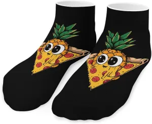Pineapple Pizza Printed Ankle Socks No Show Sock Low-Cut Athletic Socks for Men Women 1 Pair
