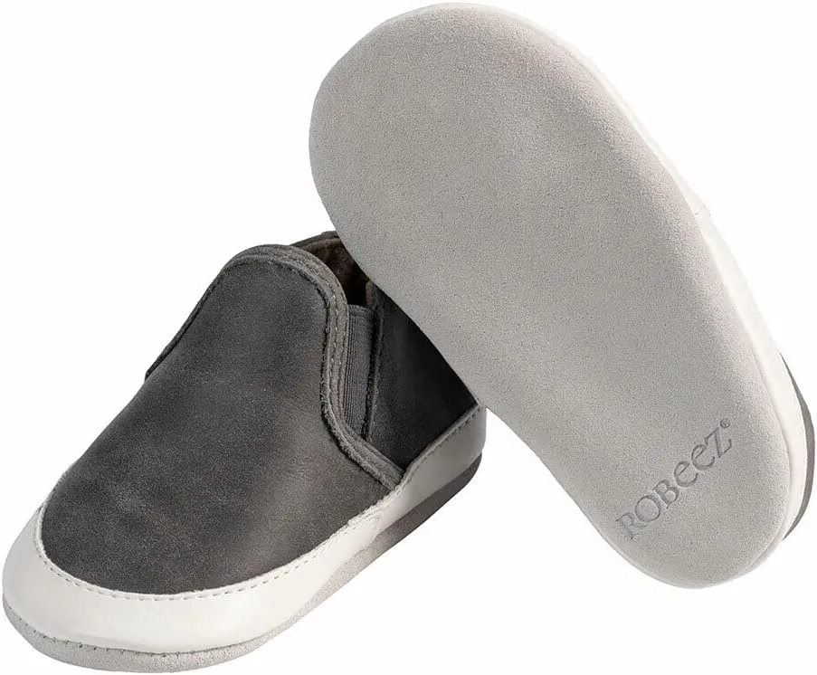 Robeez Baby Boys and Unisex Soft Soles Slip-Resistant Crib Shoes Slippers for Infant and Toddler, 0-24 Months