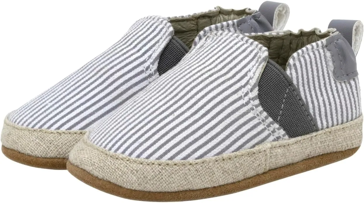 Robeez Baby Boys and Unisex Soft Soles Slip-Resistant Crib Shoes Slippers for Infant and Toddler, 0-24 Months