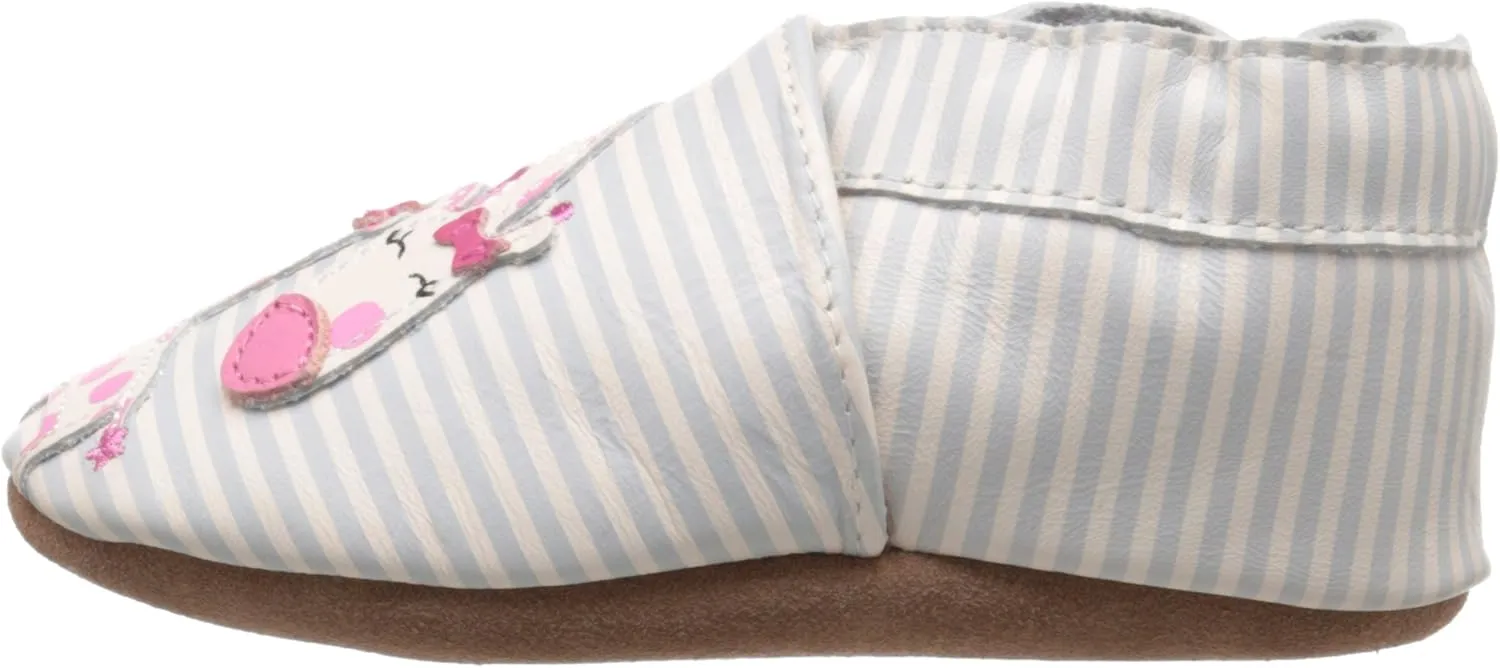 Robeez Baby Girls and Unisex Soft Soles Slip-Resistant Crib Shoes Slippers for Infant and Toddler, 0-24 Months
