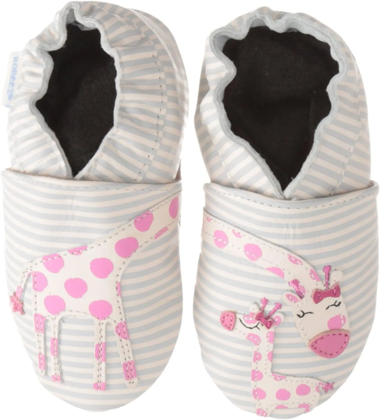 Robeez Baby Girls and Unisex Soft Soles Slip-Resistant Crib Shoes Slippers for Infant and Toddler, 0-24 Months