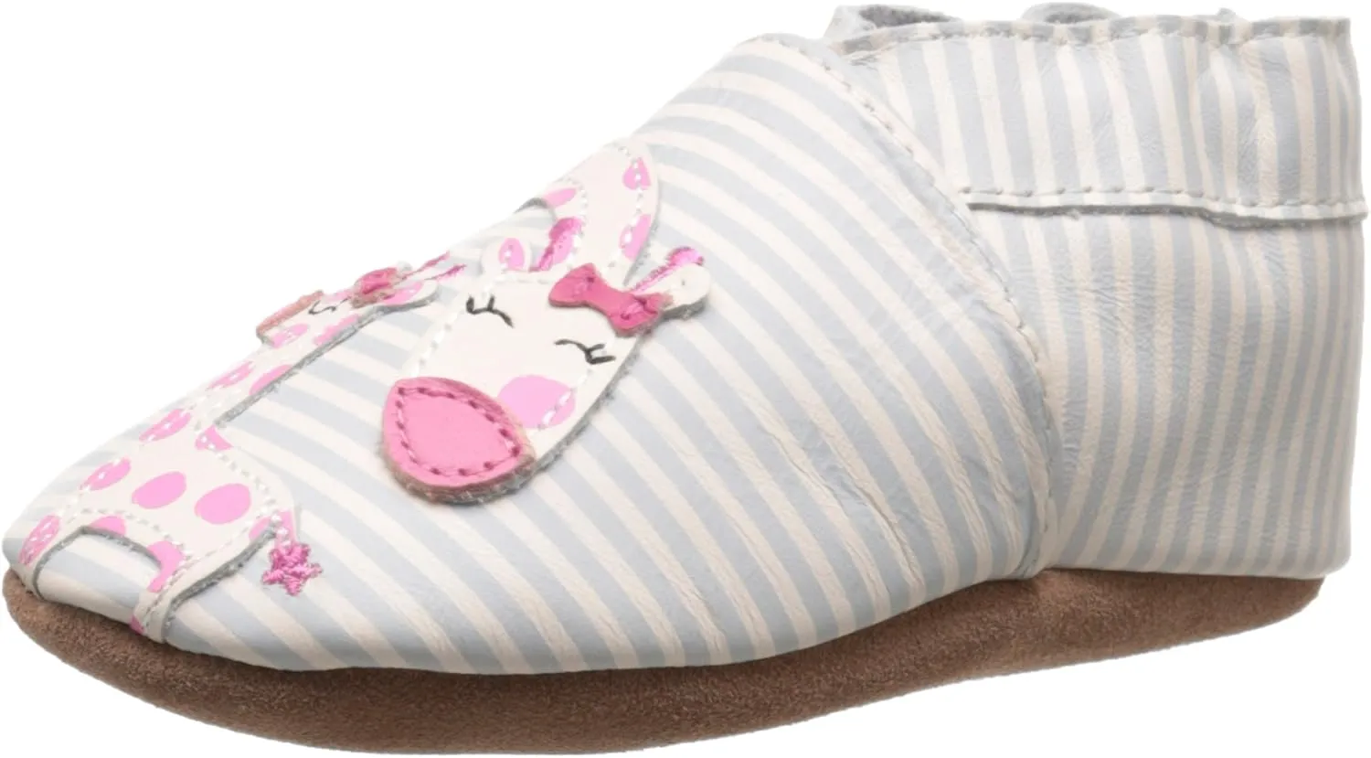 Robeez Baby Girls and Unisex Soft Soles Slip-Resistant Crib Shoes Slippers for Infant and Toddler, 0-24 Months
