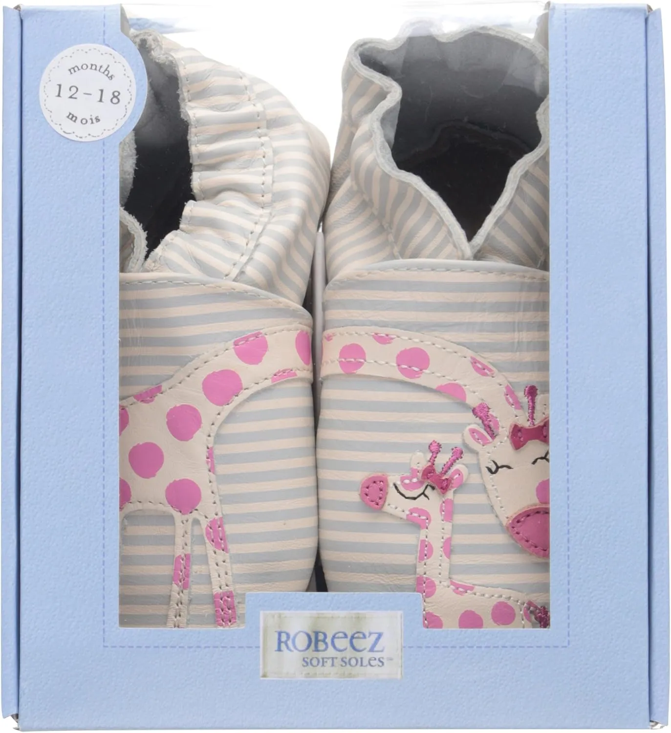 Robeez Baby Girls and Unisex Soft Soles Slip-Resistant Crib Shoes Slippers for Infant and Toddler, 0-24 Months