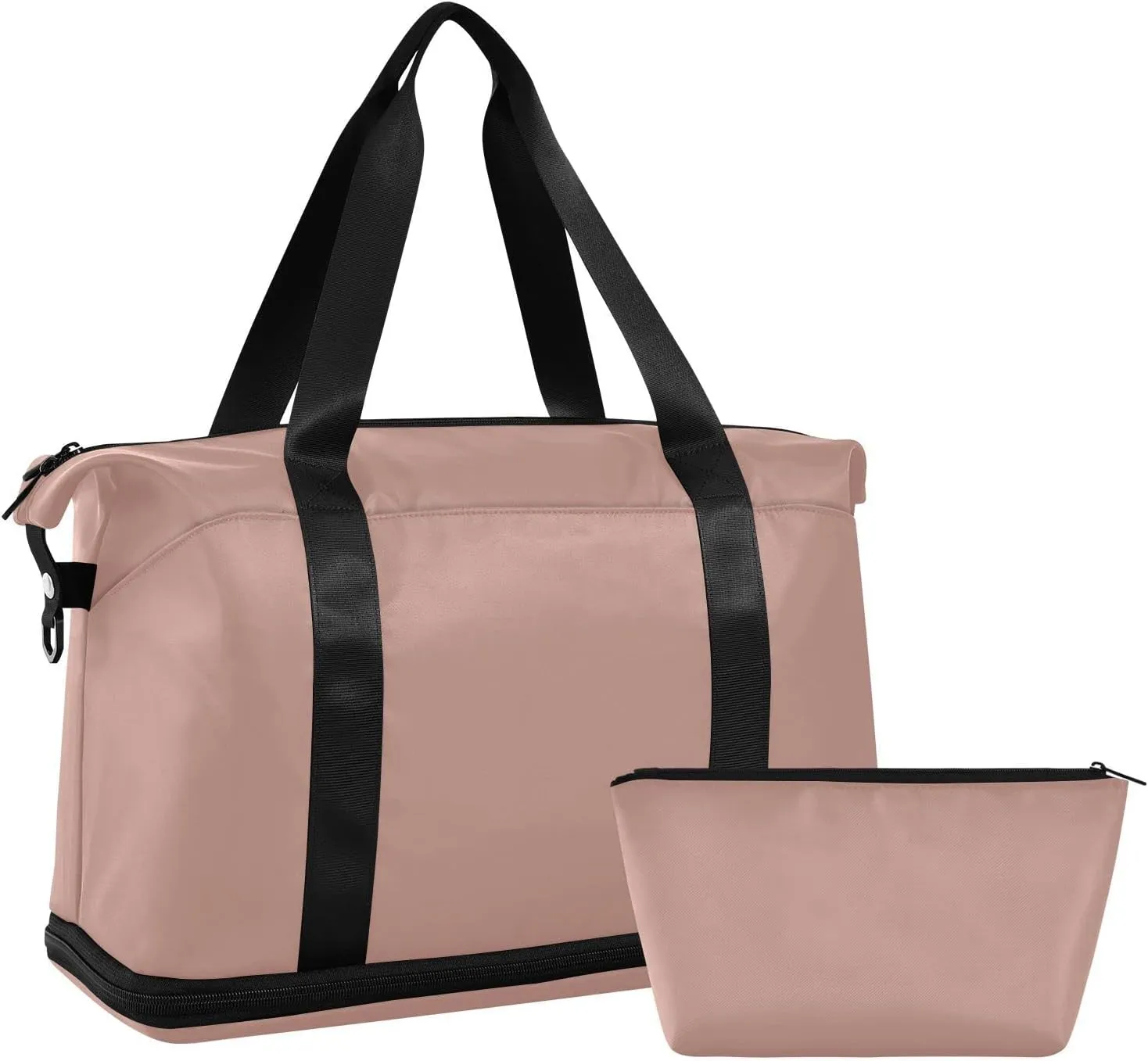 Rose Gold Gym Bag for Women Men Travel Duffel Bag with Shoe Compartment Carry On Weekender Overnight Bags for Travel Gym Yoga School