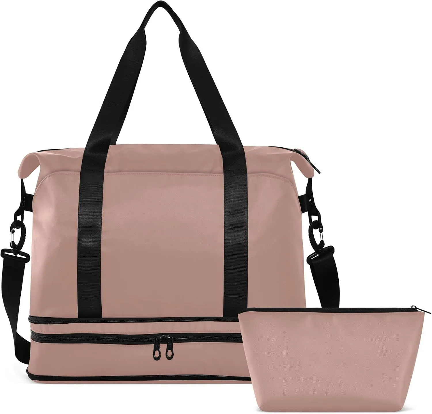Rose Gold Gym Bag for Women Men Travel Duffel Bag with Shoe Compartment Carry On Weekender Overnight Bags for Travel Gym Yoga School