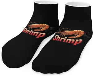 Shrimp Seafood Printed Ankle Socks No Show Sock Low-Cut Athletic Socks for Men Women 1 Pair