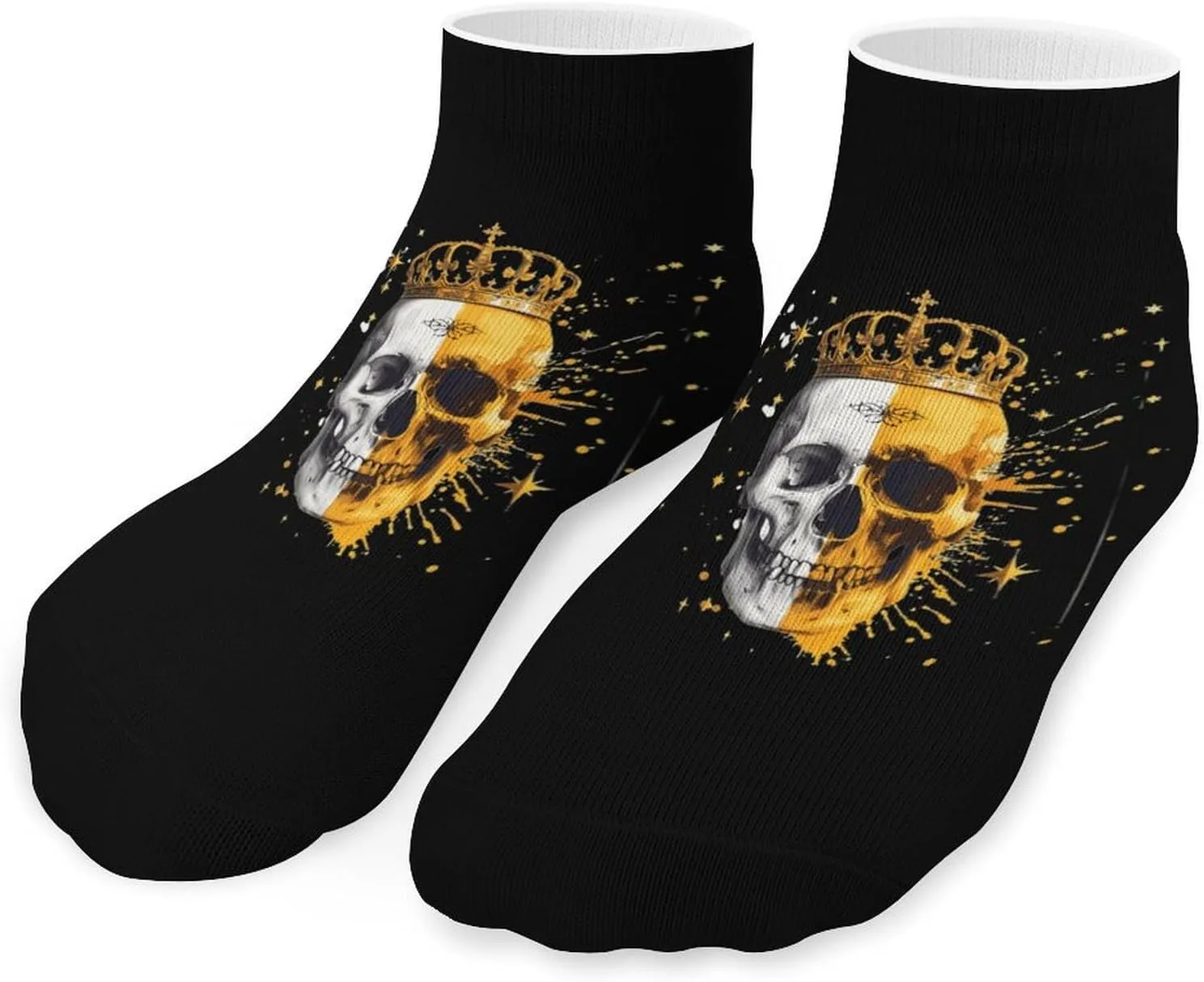 Skull & King Printed Ankle Socks No Show Sock Low-Cut Athletic Socks for Men Women 1 Pair