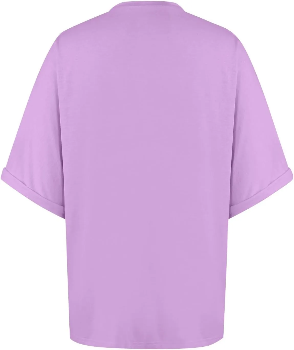 slqdgmryz Oversized Tshirts for Women Crew Neck Half Sleeve Tops Summer Loose Elbow Length Tee Shirts Business Casual Blouses