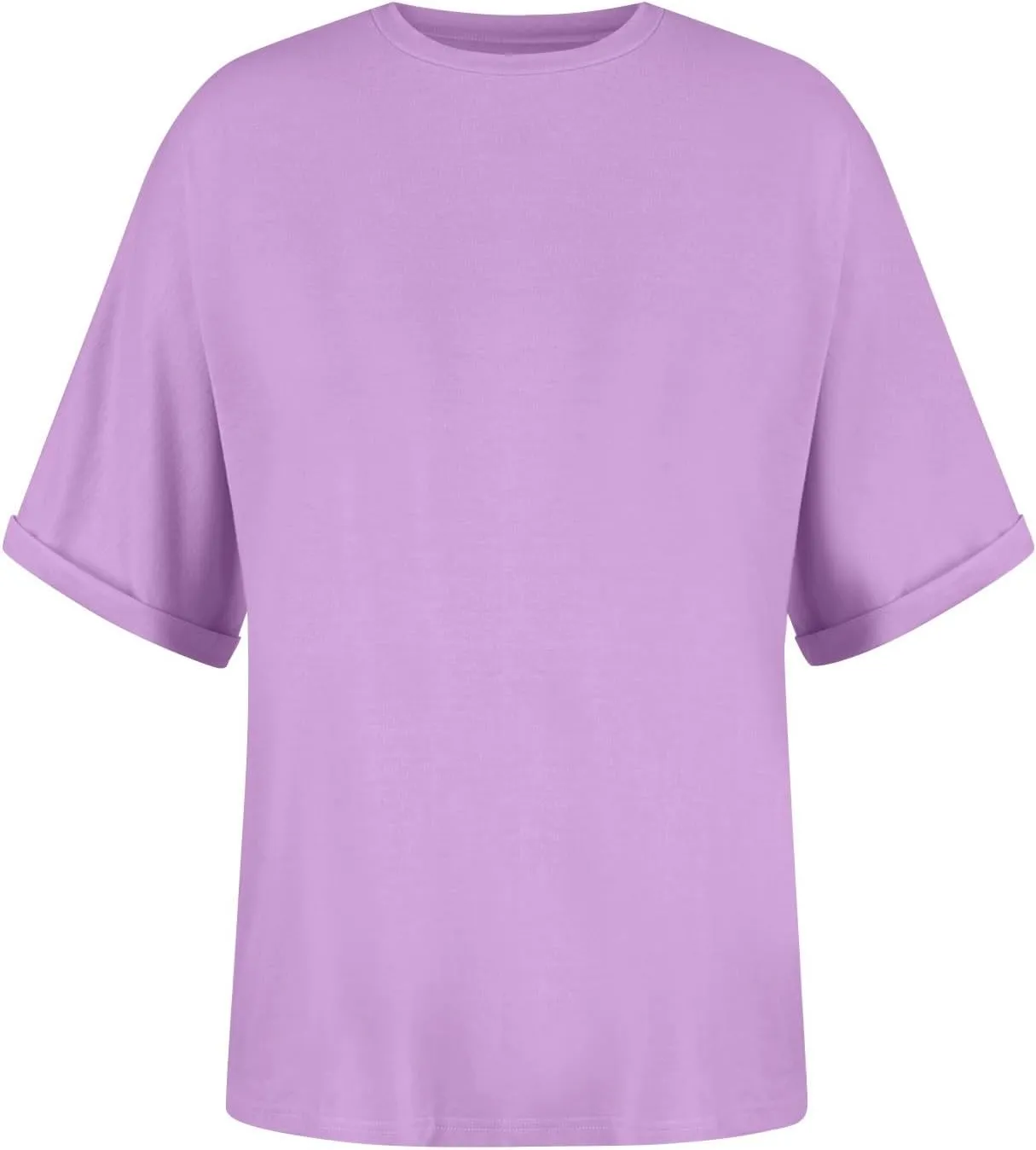 slqdgmryz Oversized Tshirts for Women Crew Neck Half Sleeve Tops Summer Loose Elbow Length Tee Shirts Business Casual Blouses