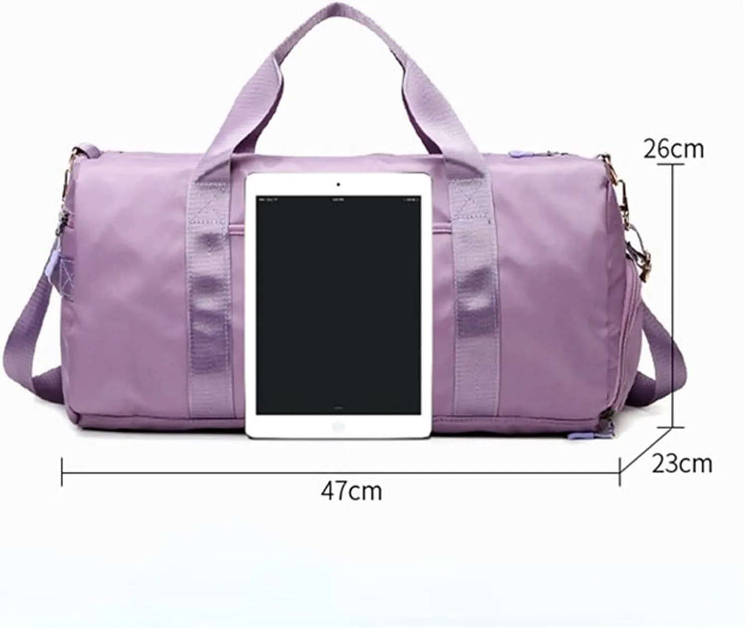 Sports Duffel Bags Gym Bags Waterproof Nylon Outdoor Sports Training Fitness Travel Yoga Ultralight Bag Men Women Handbag with Shoes Compartment(Dark Blue)