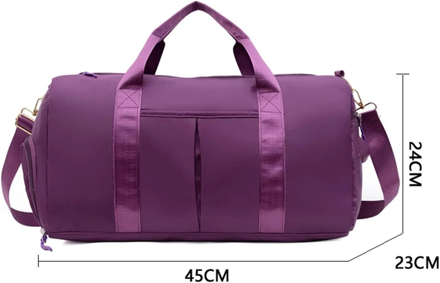 Sports Duffel Bags Sports Gym Bags Outdoor Waterproof Nylon Men Women Training Fitness Travel Handbag Yoga Mat Sport Bag with Shoes Compartment(Pink)