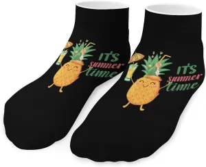Summer Enjoy Pineapple Printed Ankle Socks No Show Sock Low-Cut Athletic Socks for Men Women 1 Pair