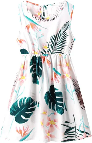 Toddler Tutu Sundress Girls Summer Dress Fruit Floral Print Sleeveless Casual A Line Dresses Beach Sundress 3-9 Years