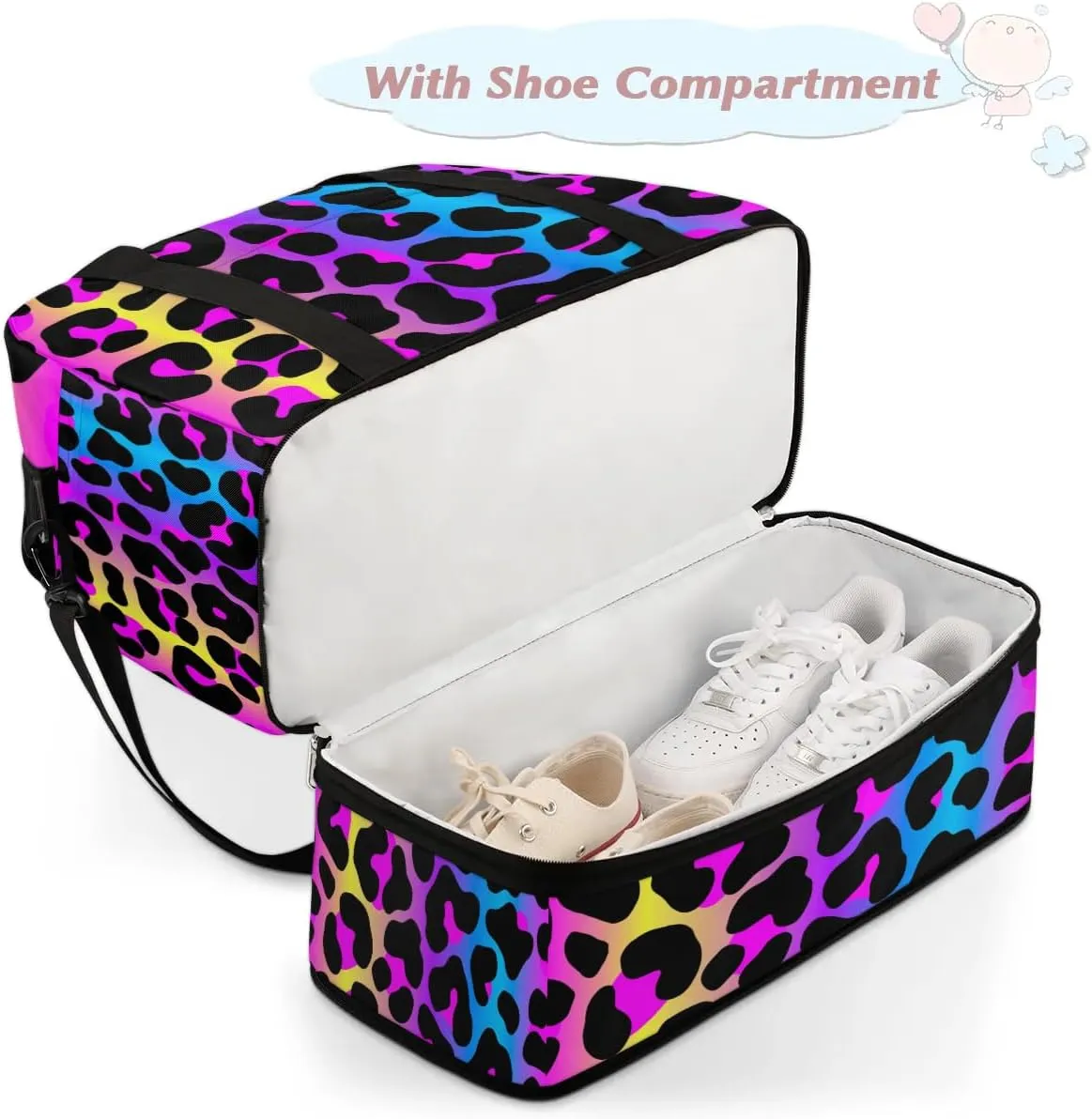 Travel Duffle Bags With Shoes Compartment for Women Men Lightweigh Sports Tote Gym Bag Foldable Canvas Weekender Overnight Carry On Luggage Handle Bag, Color7