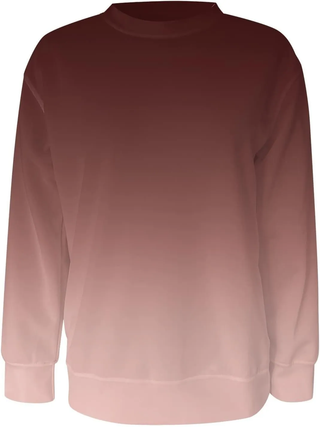 UQRZAU Women'S Colorblock Sweatshirt Long Sleeve Round Neck Casual Comfortable Loose Lightweight