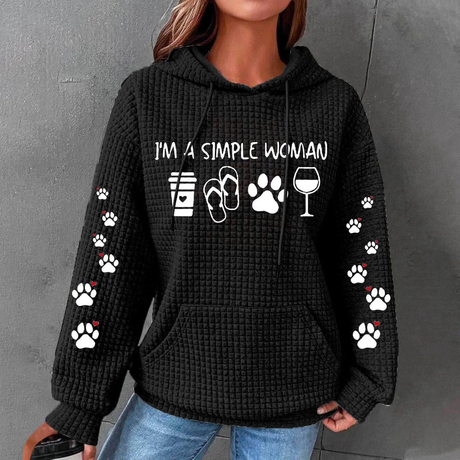 Womens Hoodies Oversized Sweatshirt Funny Sweater Long Sleeve Loose Cute Pullover Top Trendy Clothes