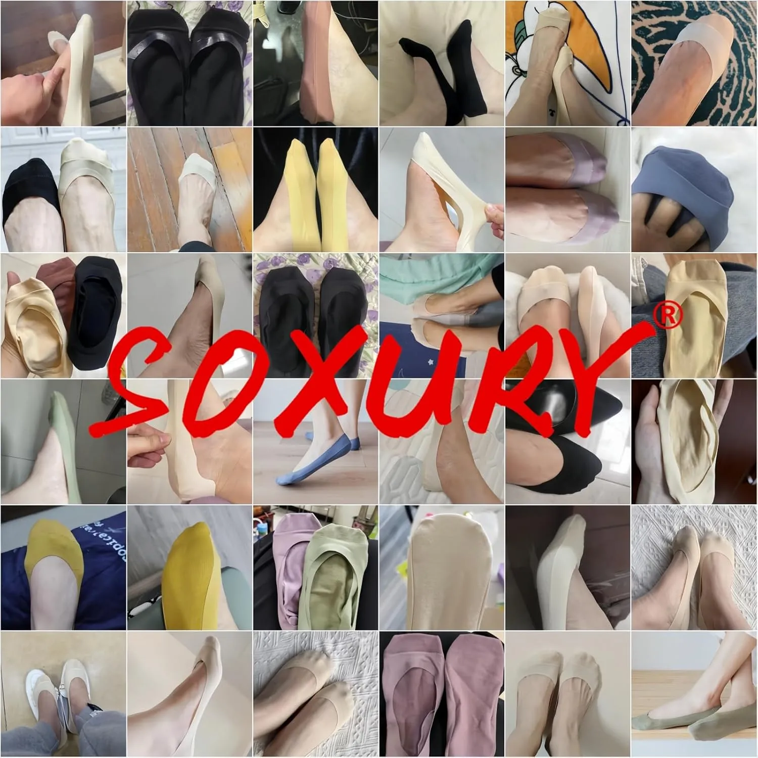 Women's No Show Socks 7 Pairs Reinforced Sock Tip Low Cut Liner Socks, Non Slip, Invisible for Flats, Dress Shoes High Heels
