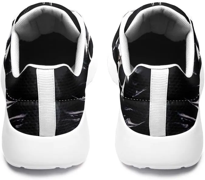 Women's Running Shoes with Unique Skull Rose Print, Non Slip Athletic Gym Training Walking Sneakers for Men