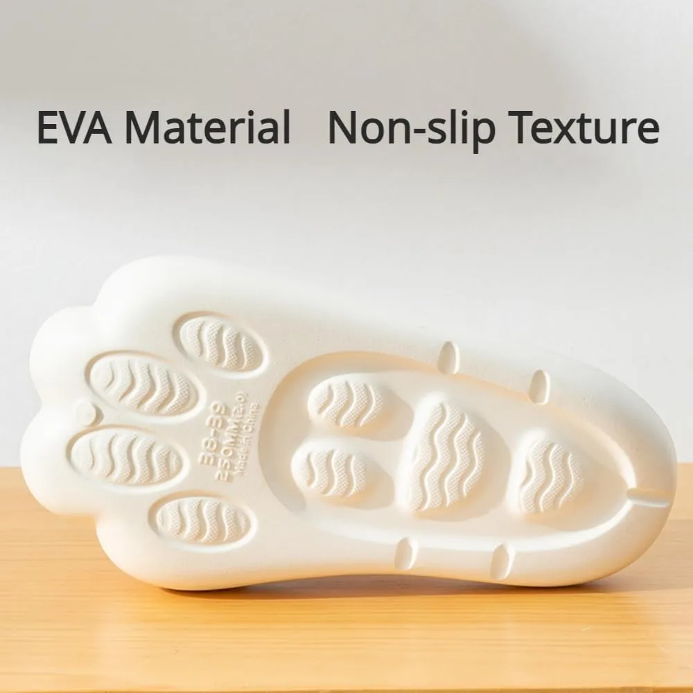 Women's Slippers Cute Simulated Cat Kitten Animal Claw Monster Girl's Thick Soles Indoor Outdoor Slippers