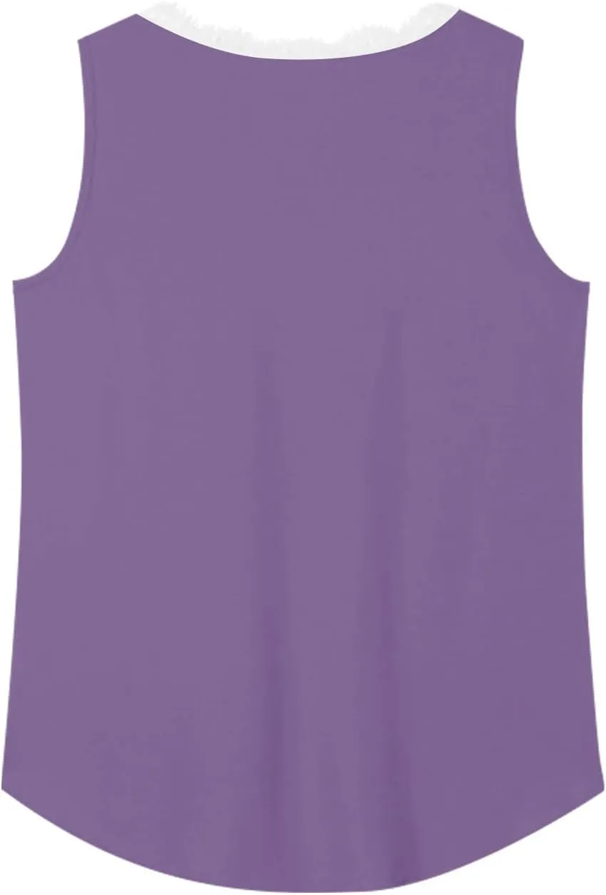 Womens Summer Tank Tops Loose Fit Lace V Neck Sleeveless Tunic Tops Dressy Casual Flowy Shirts